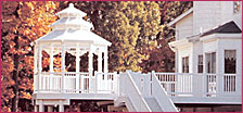 Vinyl Gazebo on a Deck